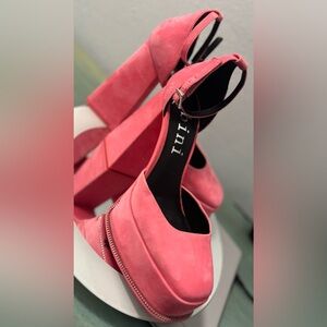 Giani Bini Platform Mary Jane Heels with Ankle Strap